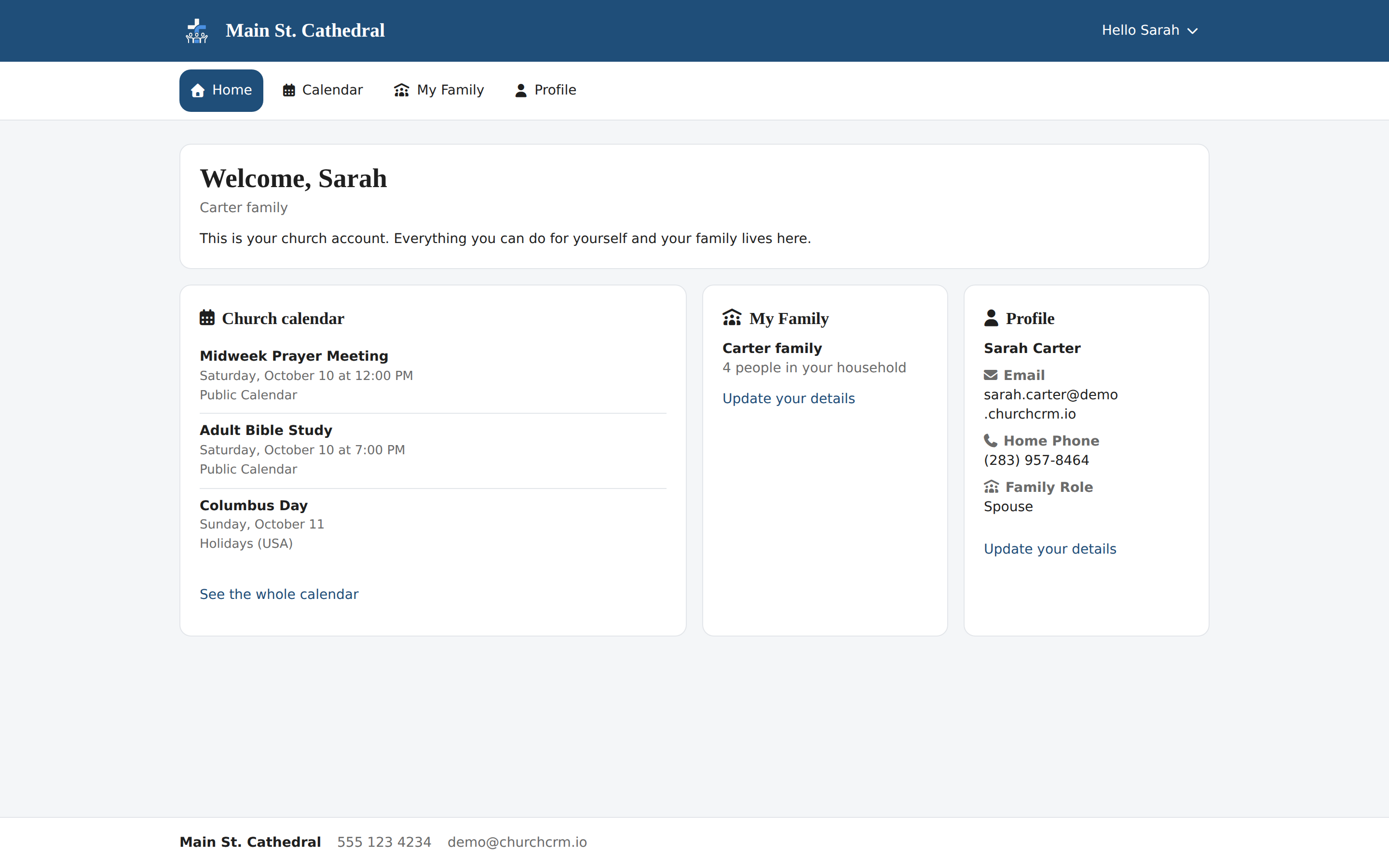 The Member Portal home page on a laptop