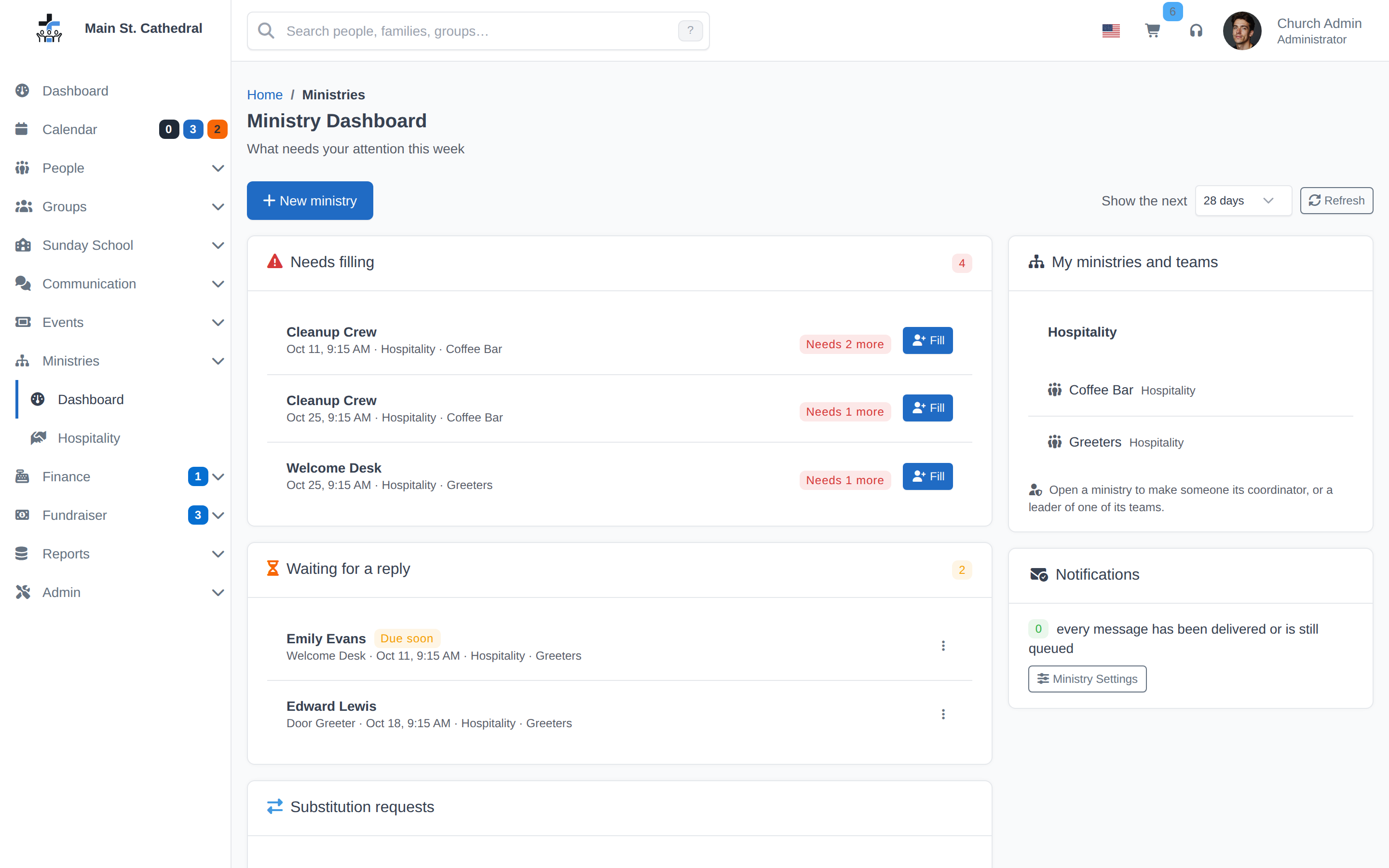 The Ministry Dashboard